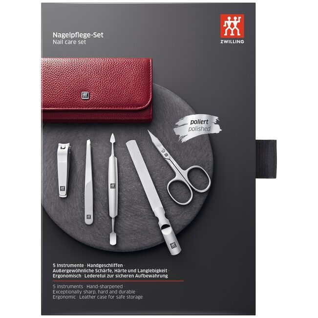 Estuche Zwilling 5-pzs, Rojo.