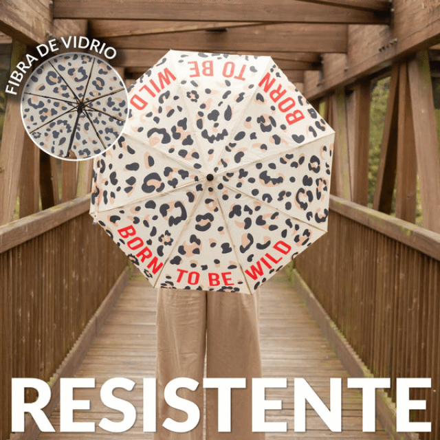 Paraguas plegable “Born to be wild”.