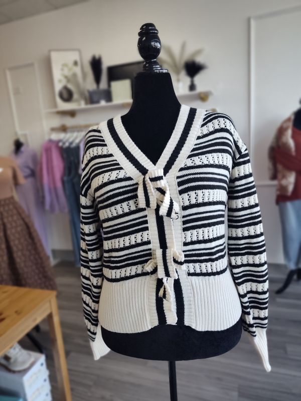 ASHLEY STRIPED SWEATER (PLUS) (Final Sale)