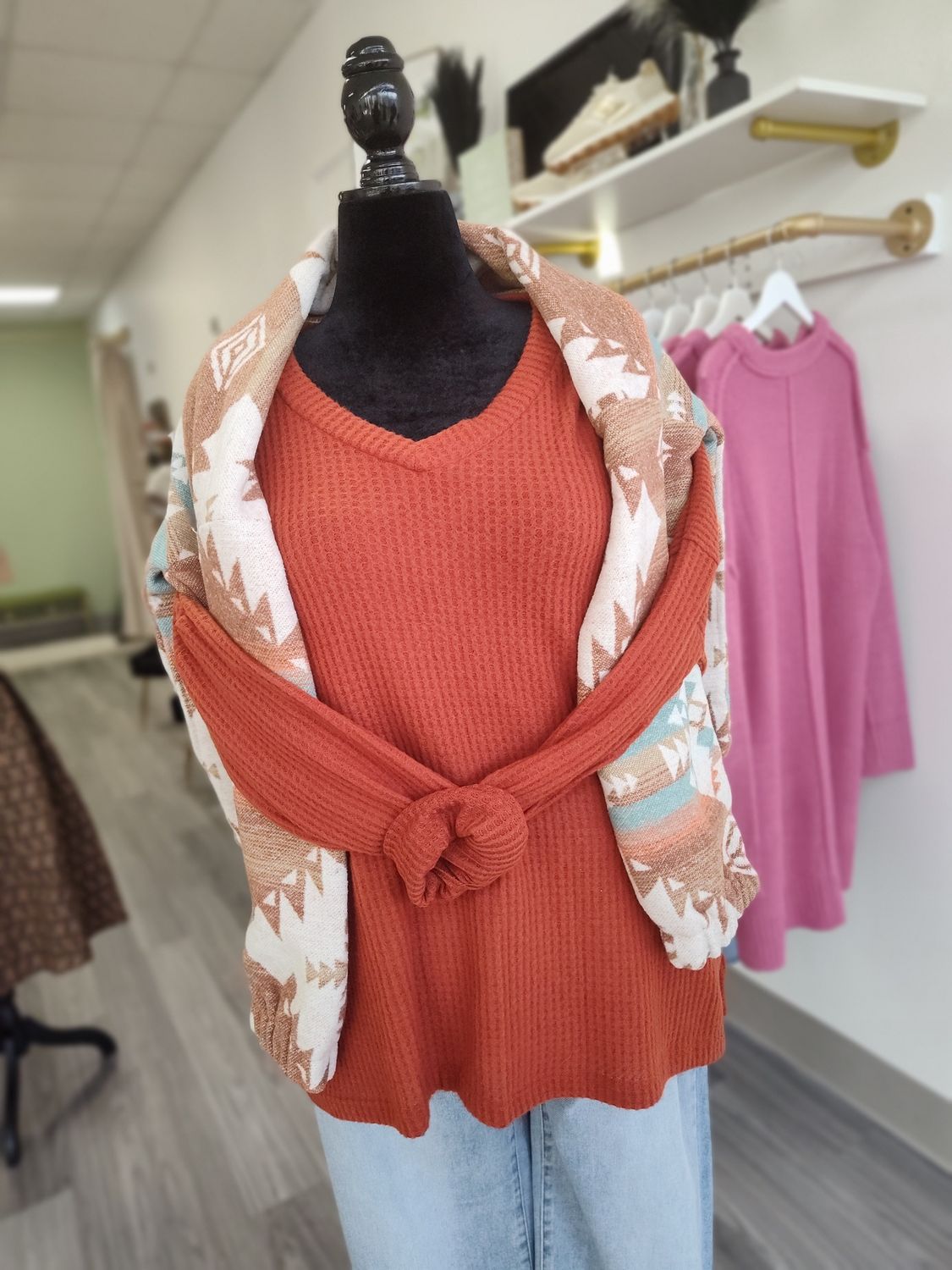 Perfect Fit Waffle Top (PLUS) (final Sale)