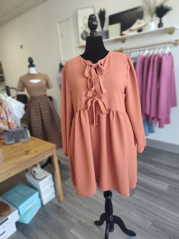 PUMPKIN PIE BABYDOLL DRESS (PLUS)
