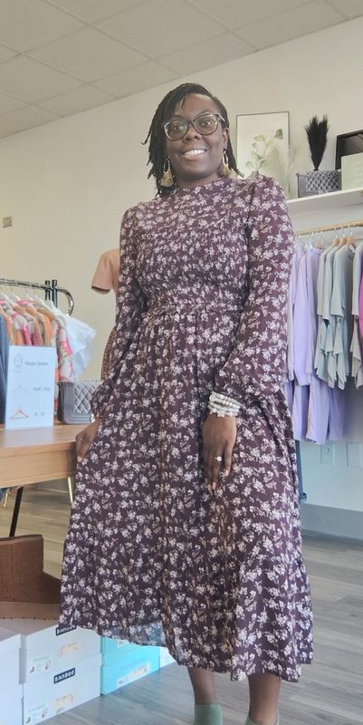 Flora Printed Midi Dress