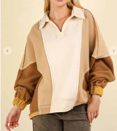 Tia French Terry Oversized Knit (PLUS) (Final Sale)