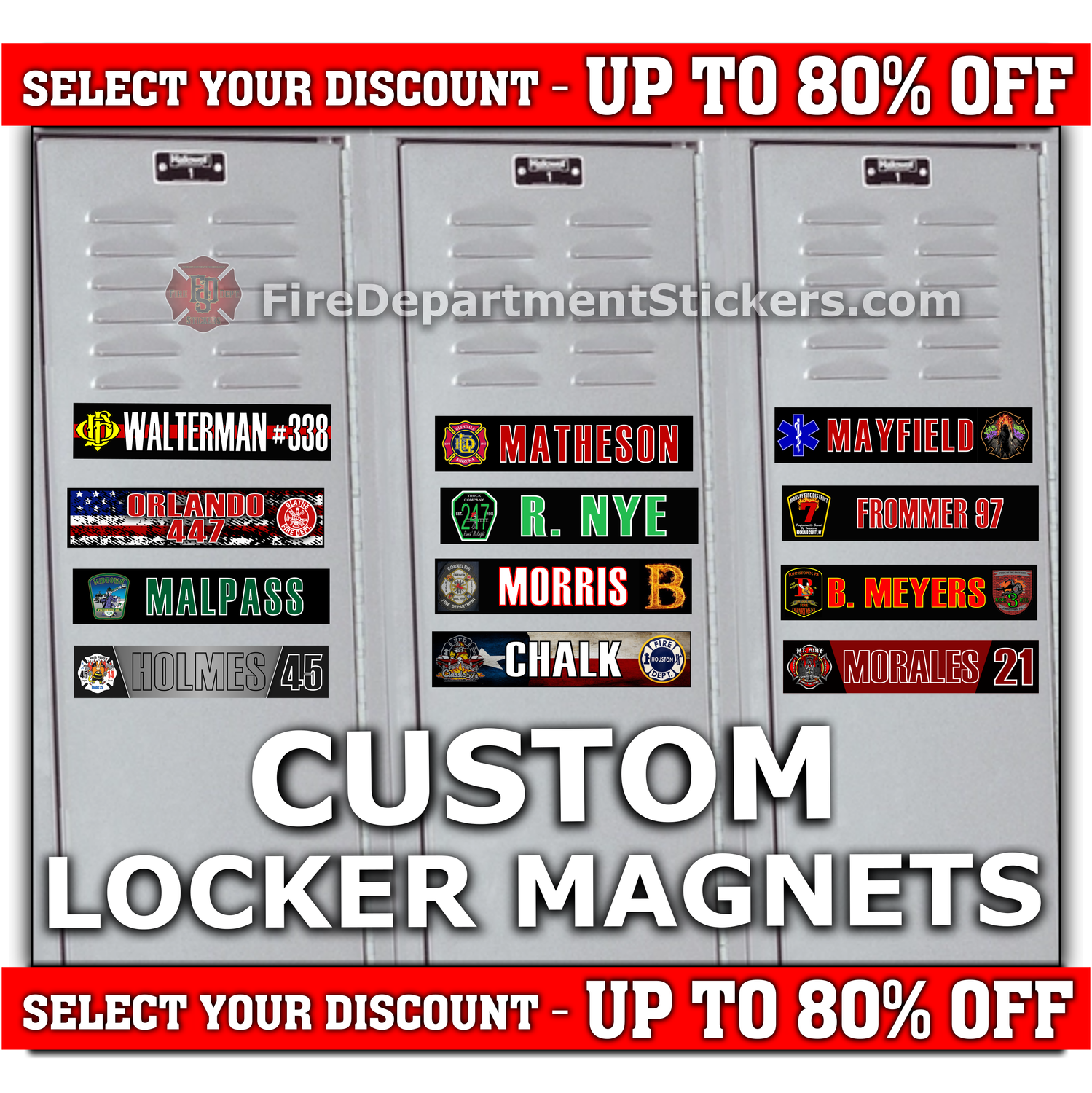 Custom Firefighter Locker Magnet