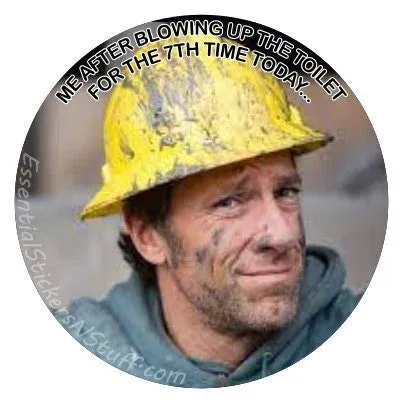 Mike Rowe| Toilet | Plumber | Dirty Jobs |Memes | Construction  | Gifts | Hardhat | Stickers | Decals