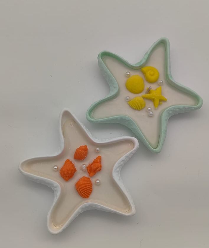 Starfish shaped candle composition 1