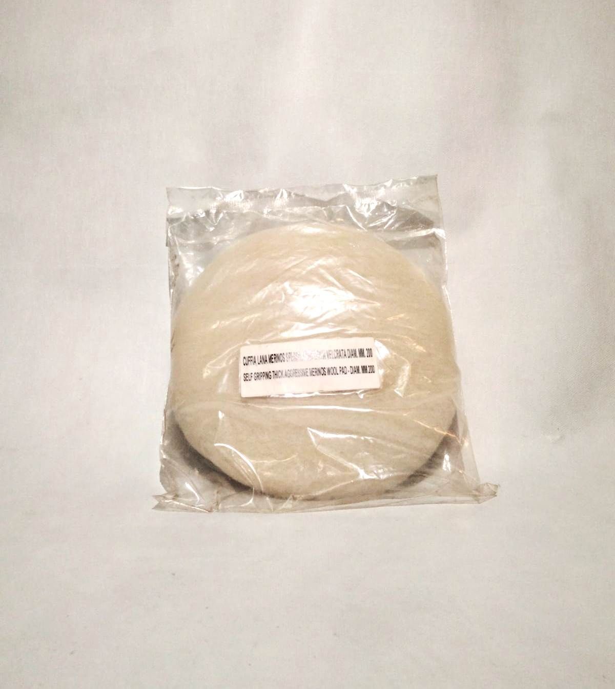 disco lucidante velcrato in lana merinos 20cm