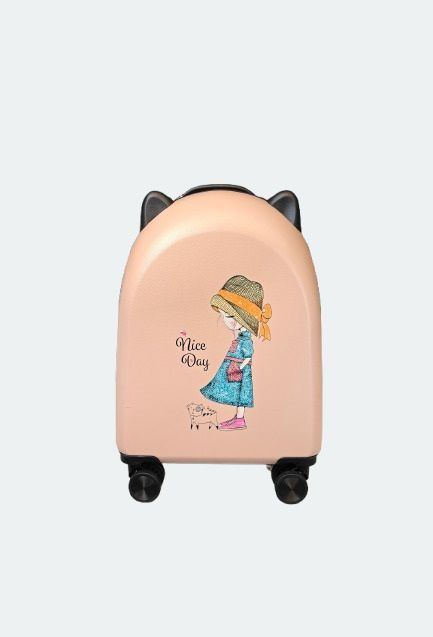 Kinder Trolley Koffer Katzenohren-Design, 45,7 cm, mit Rollen