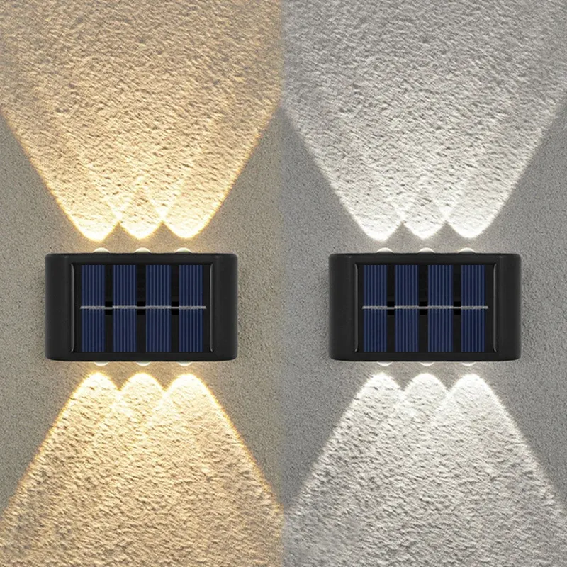 6LED Solar Lights, Outdoor Waterproof Atmosphere Wall Lamp,Up And Down