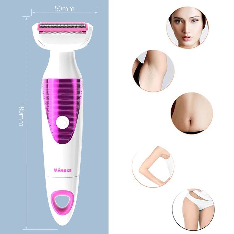 5 in 1 Portable Electric Hair Removal Women Epilator Painless Lady, Color: White