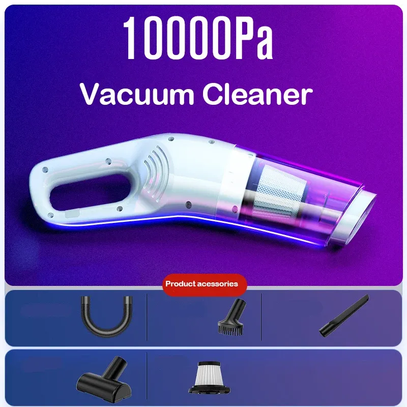 Handheld Home Vacuum Cleaner Rechargeable Portable Vacuum Cleaner Car, Color: green