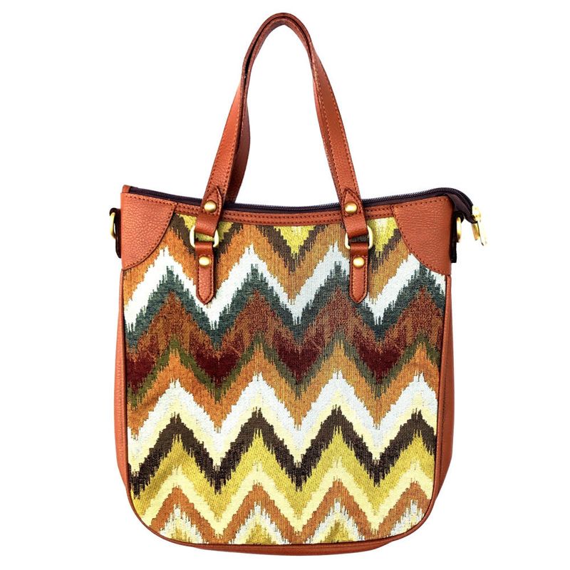 Jungle Chevron 15&quot; Hobo Shoulder Bag
