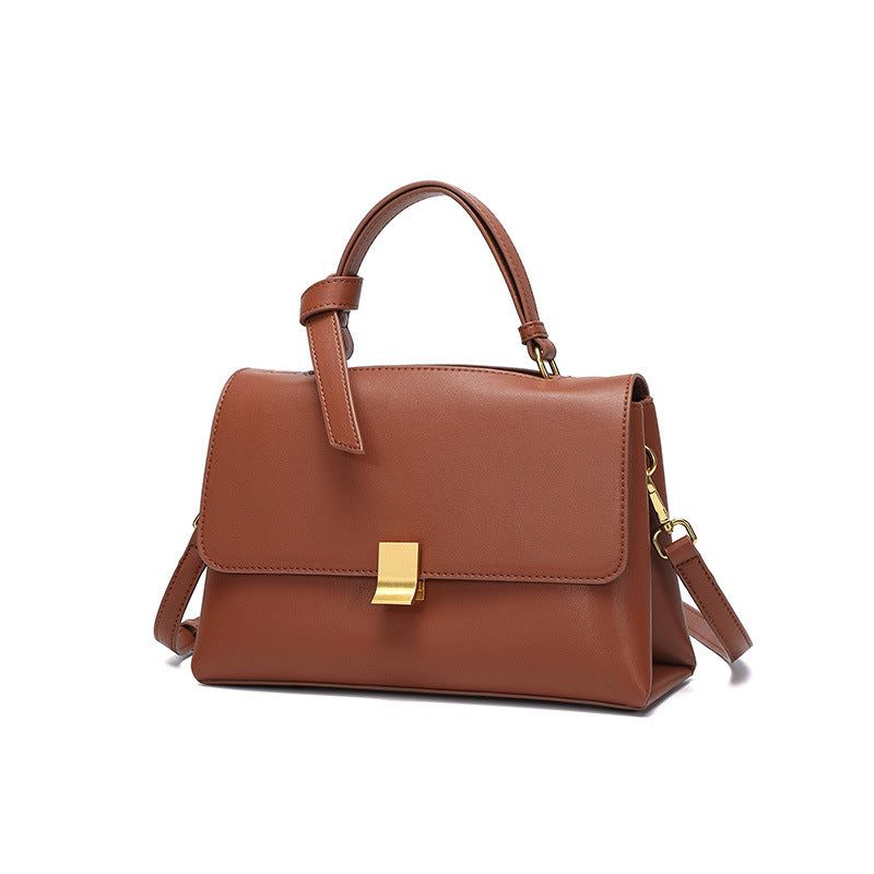 One-Shoulder Fashion Nice Design Messenger Bag For Women, Color: Red brown