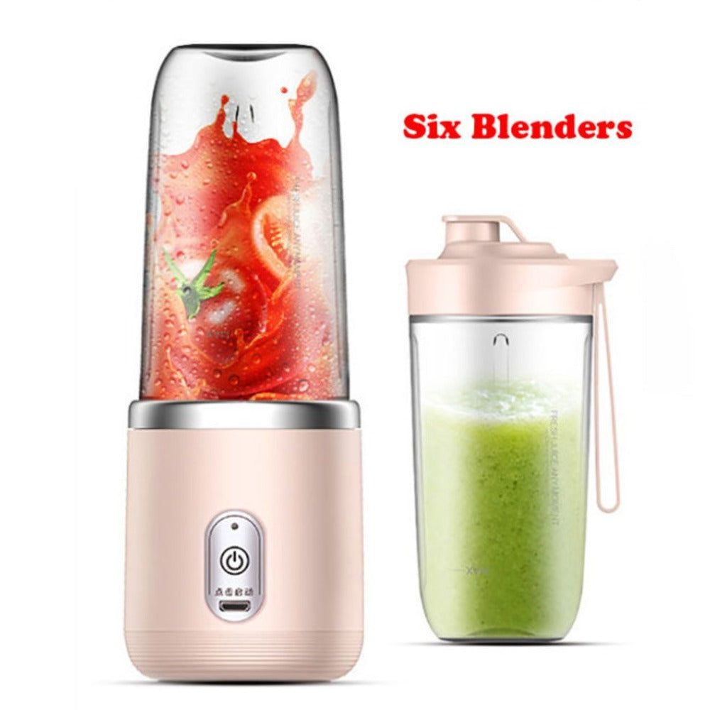 High Quality Twin Gear Portable Juice Blender, Color: Pink