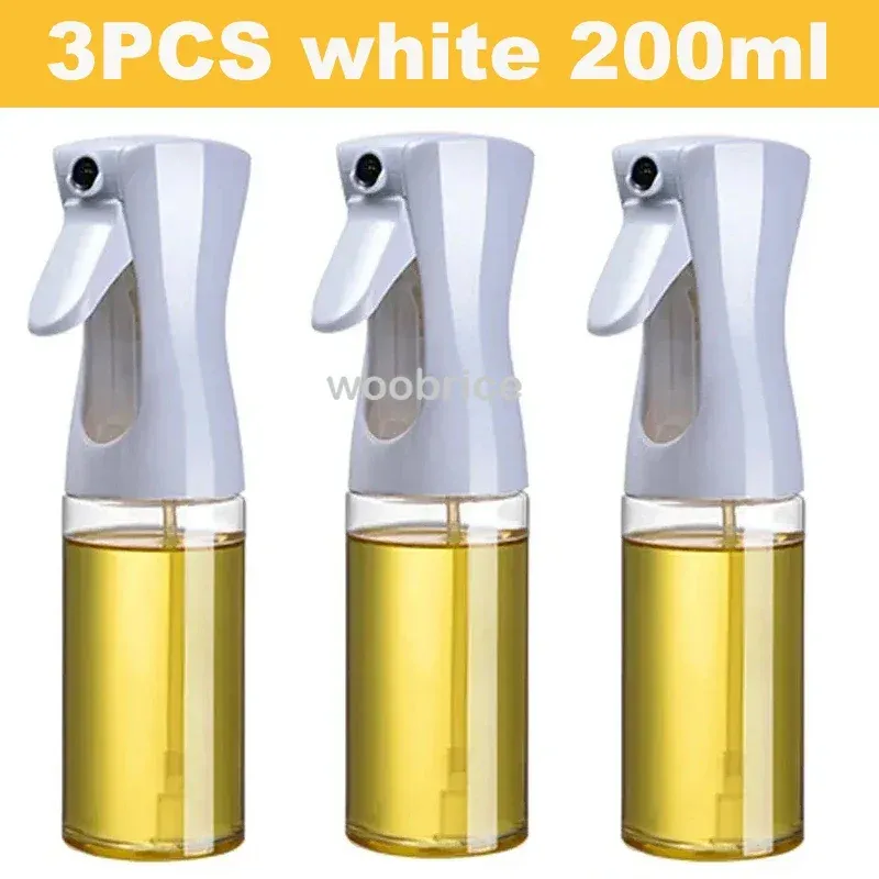 200/300/500ml Oil Spray for Kitchen Oil Nebulizer Dispenser Spray Oil, Color: 3pcs 200ml white