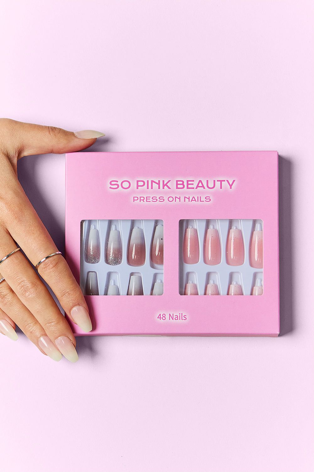 SO PINK BEAUTY Press On Nails 2 Packs, Size: One Size, Color: Heartbreaker