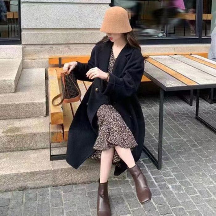 Small High-grade Woolen Coat For Women, Size: S, Color: Black