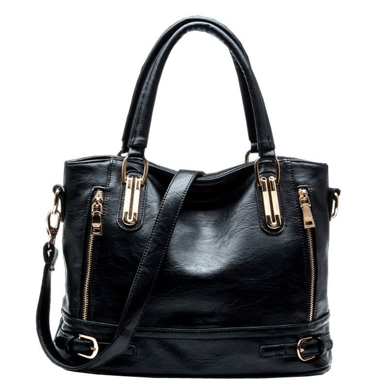 European and American Style Classic Messenger Bag For Women, Color: Black