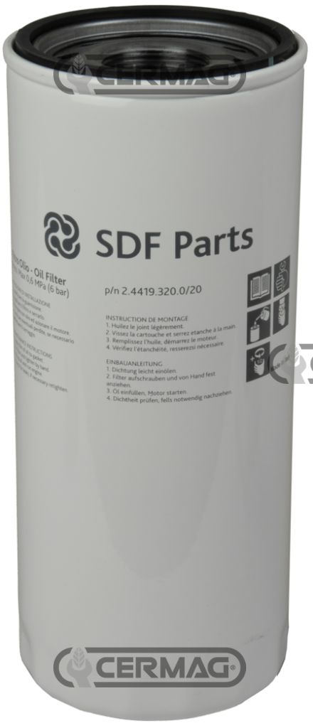 FILTRO OLIO IDRAULICO SAME/SDF CODICE:2.4419.320.0/20