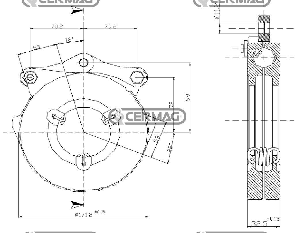 ATTUATORE FRENO A BAGNO D'OLIO PER FIAT ADATTABILE A CODICE OEM:5129473-5159841-5129496 CODICE:15777