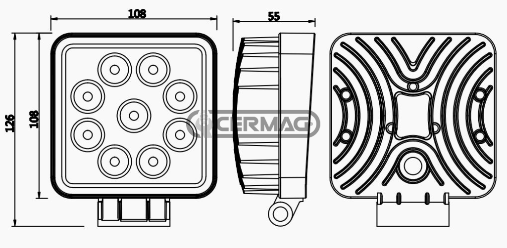 FARO DA LAVORO 2160 LUMEN CODICE:95102