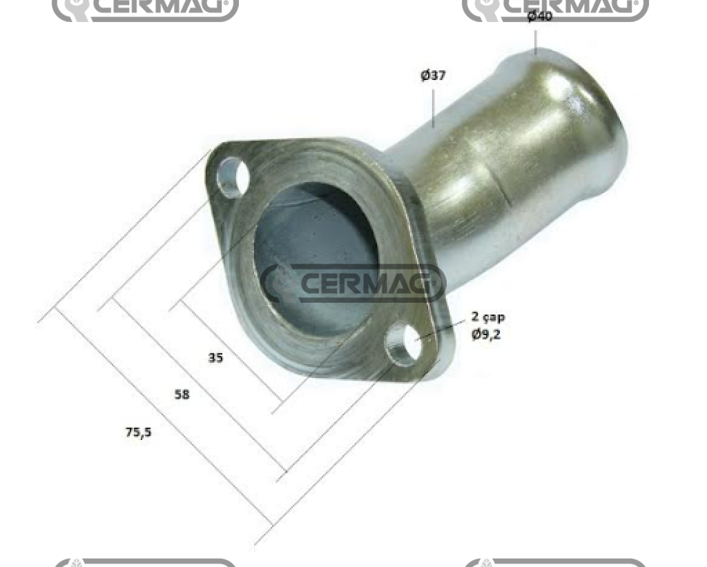 TUBO INFERIORE POMPA ACQUA PER TRATTORI  FIAT CODICE:11391