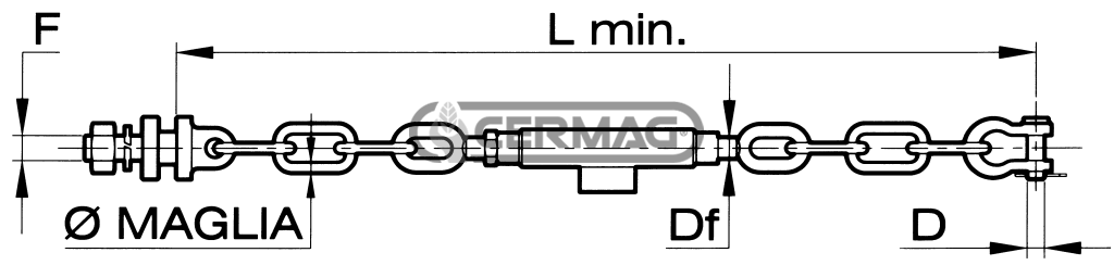 CATENA IMBRIGLIAMENTO PER TRATTORI LANDINI CODICE.50892