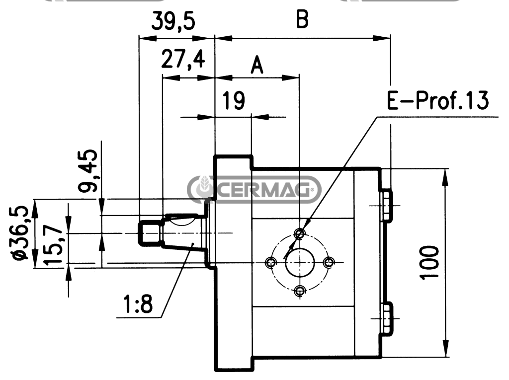 POMPA IDRAULICA GR2 A 33 SINISTRA CODICE:80908