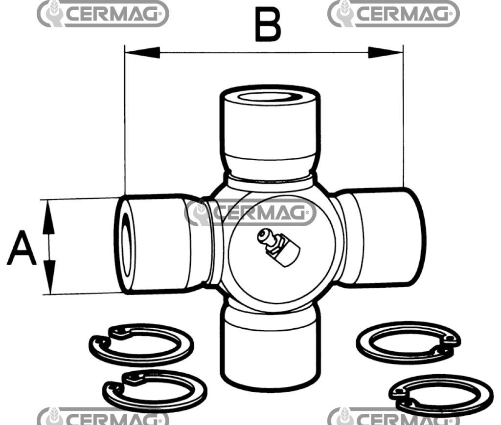 CRICIERA PER CARDANO -CATEGORIA 1-MISURA:22X54MM CODICE:30635