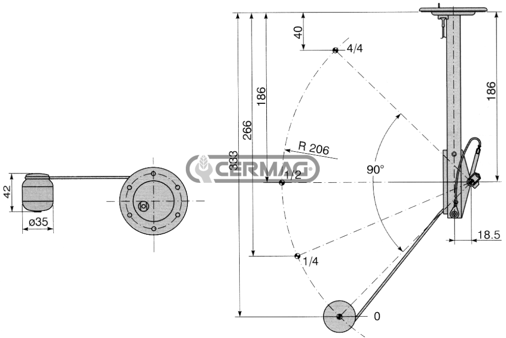 GALLEGGIANTE GASOLIO AFTERMARKET ADATTABILE FIAT-CNH-LANDINI CODICE:36256