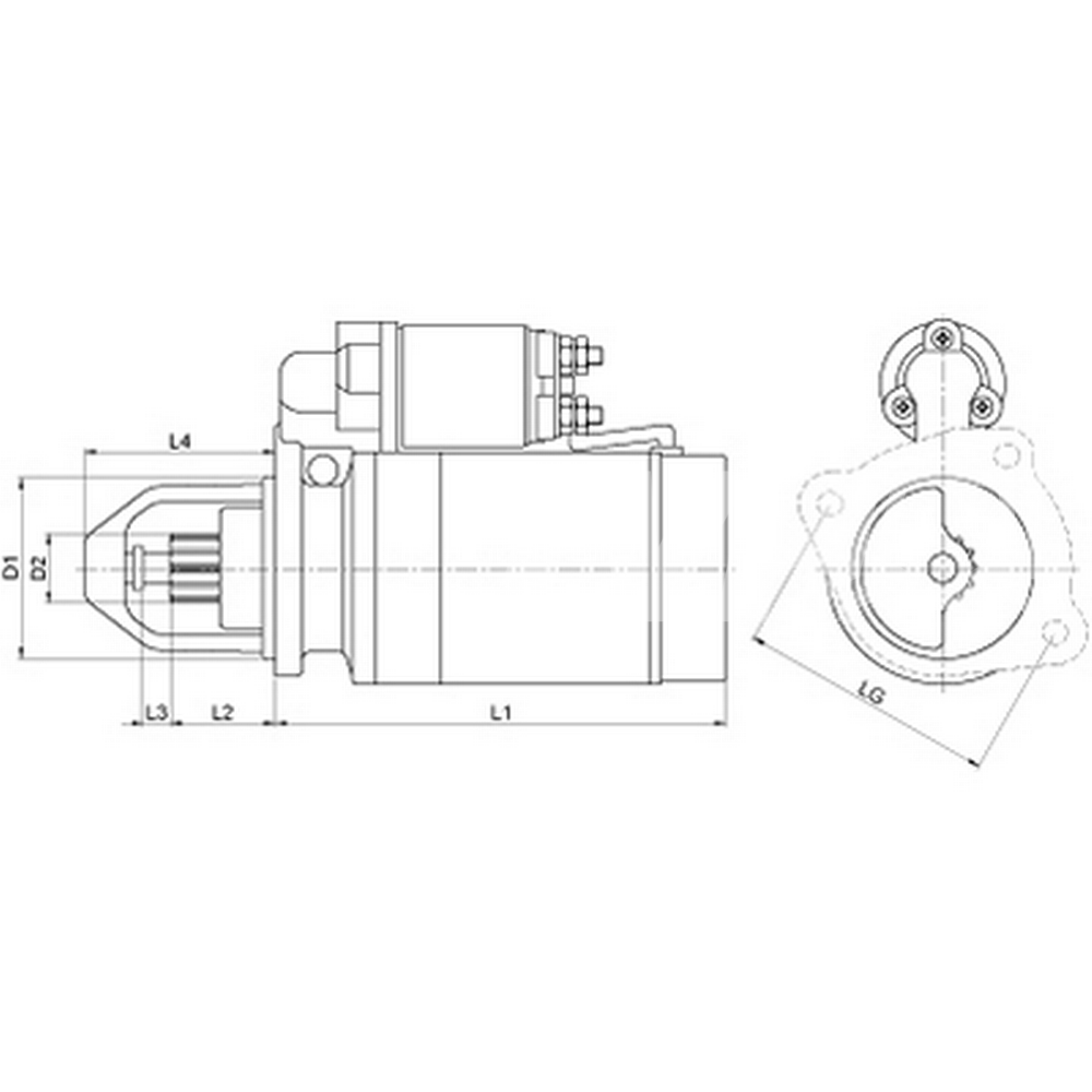 MOTORINO AVVIAMENTO CON RIDUTTORE MOTORE FIAT-NEW HOLLAND 4 CILINDRI ADATTABILE A CODICE OEM:4807375 500333271 504059251 87376493