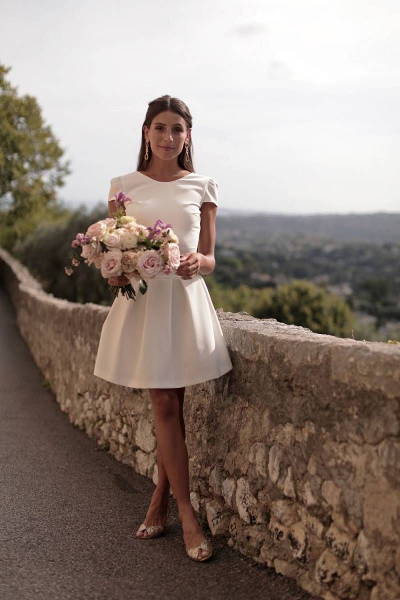 Ensemble de mariée court PAULINE, PAULA, JULIA