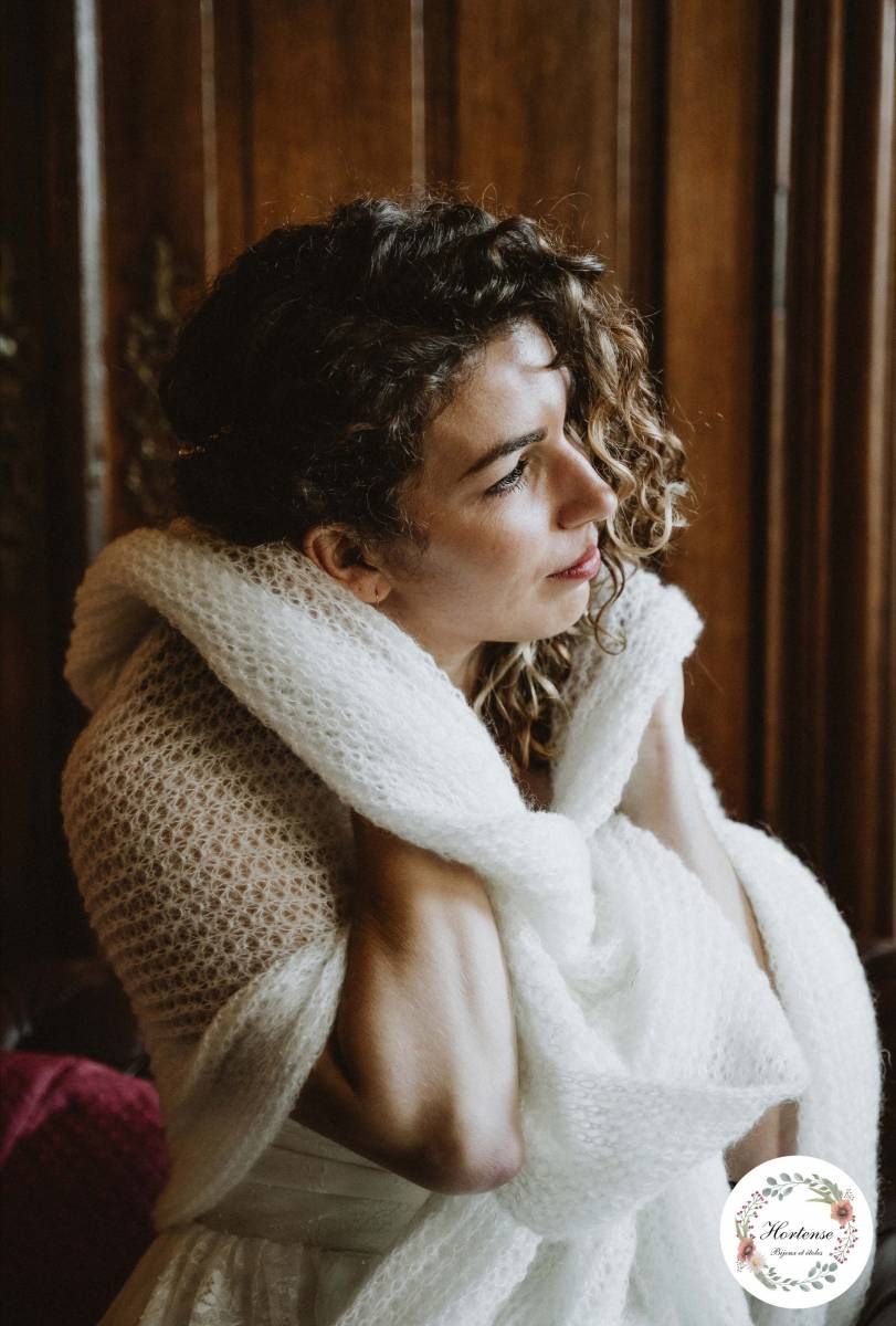 Étole en mohair et laine