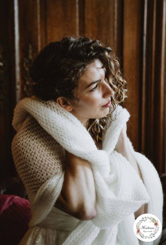 Étole en mohair et laine
