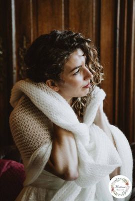 Étole en mohair et laine