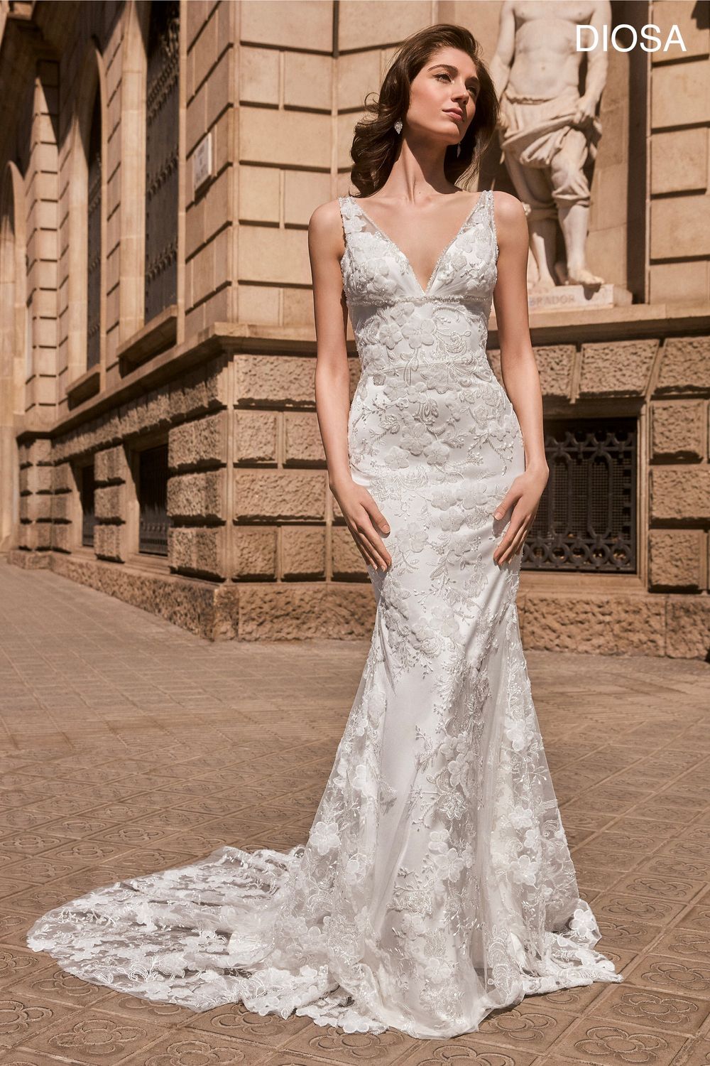 Robe de mariée sirène étincelante DIOSA