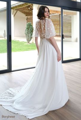 Robe de mariée bohème chic BORGHESE Robe de mariée bohème chic BORGHESE