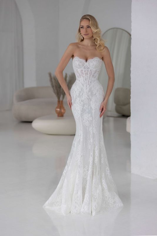 Robe de mariée sirène romantique et couture KALLISTA