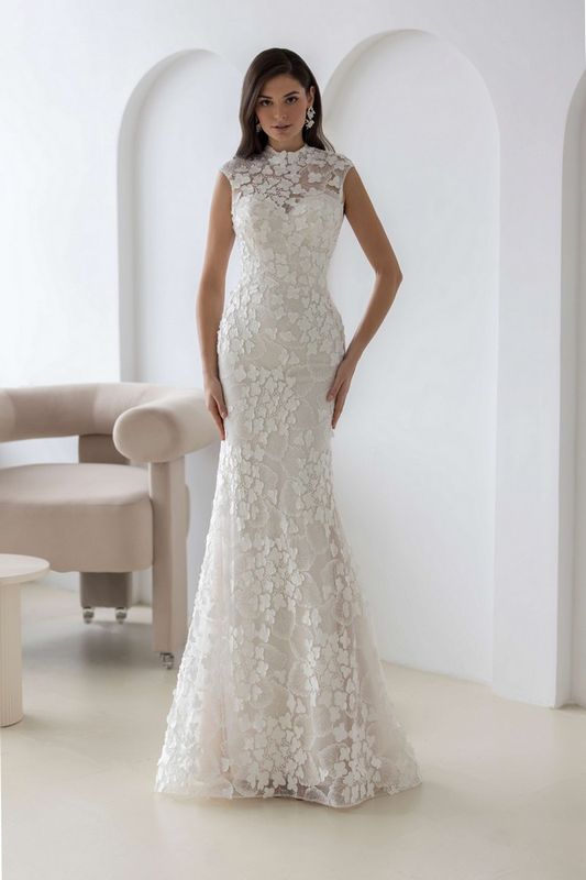 Robe de mariée sirène florale à l'esprit japonisant KAVALI