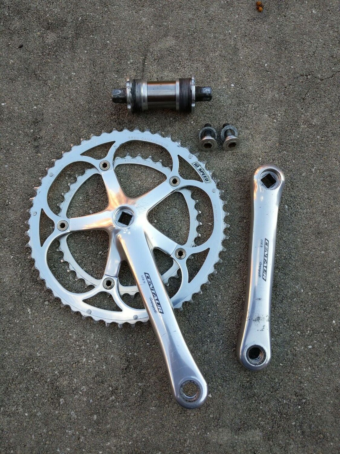 Campagnolo Centaur 53/39 172.5 Silver 10 Speed Crank Square Taper Crank [Loose Pkg] ✓