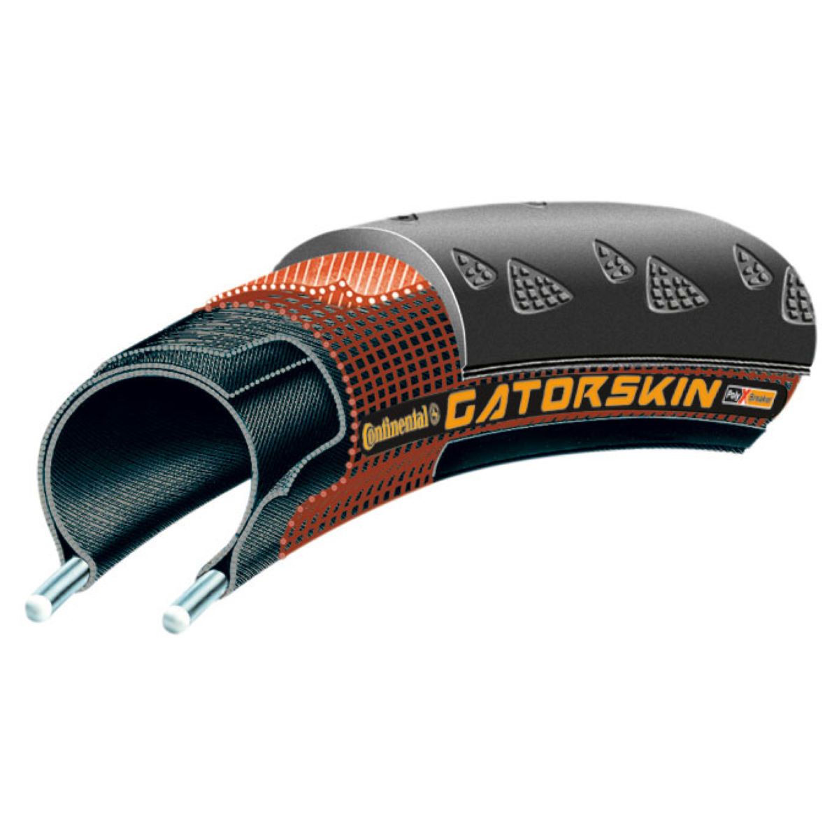 Continental Gatorskin Tire - 700 x 28, Clincher, Folding, Black, PolyX Breaker
