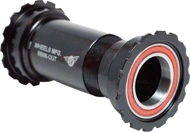 Wheels Manufacturing Outboard BB86/92 Shimano Bottom Bracket with Angular Contact Bearings Black Threaded Cups