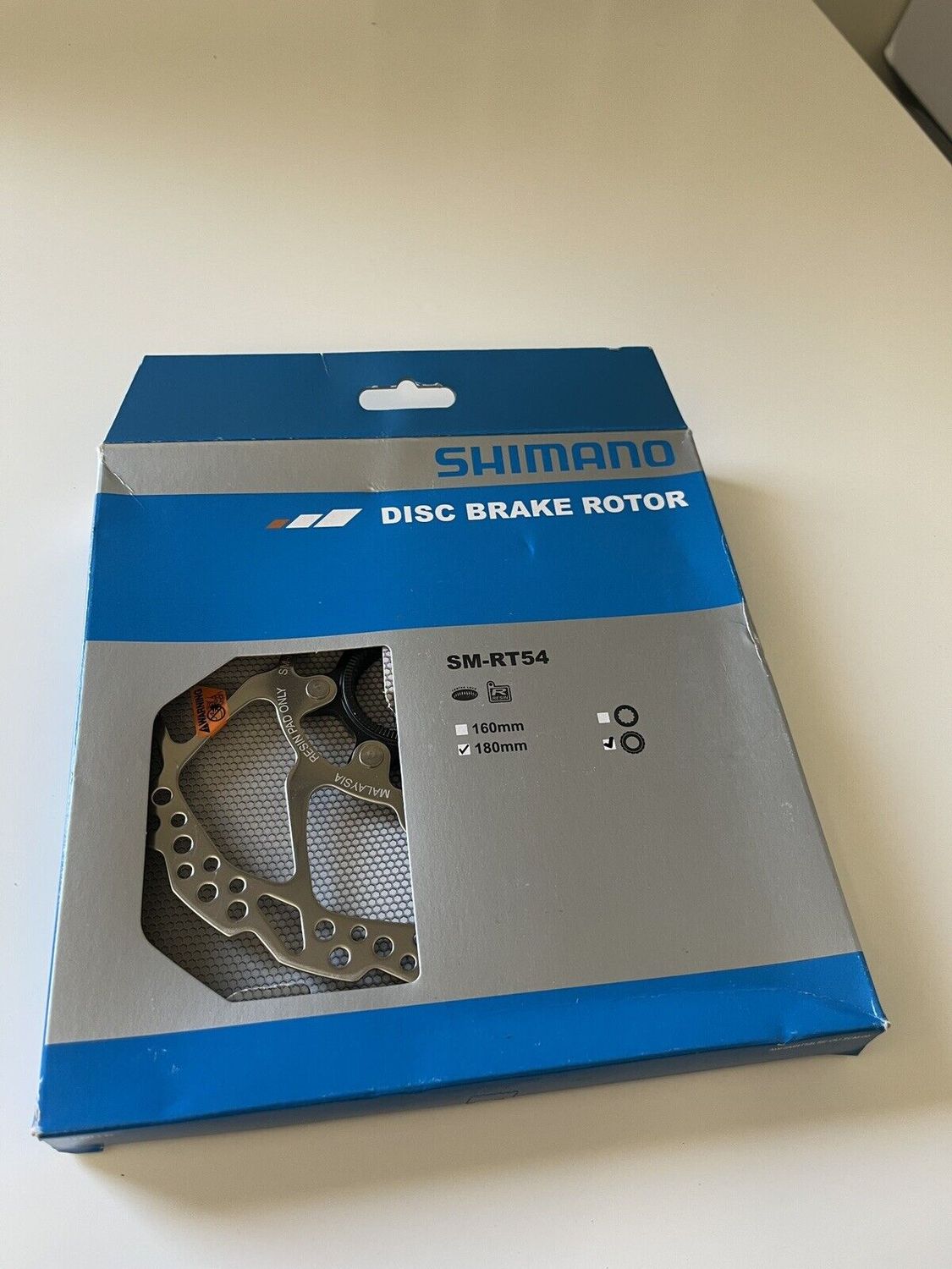 ROTOR FOR DISC BRAKE, SM-RT54, M 180MM, W/LOCK RING(