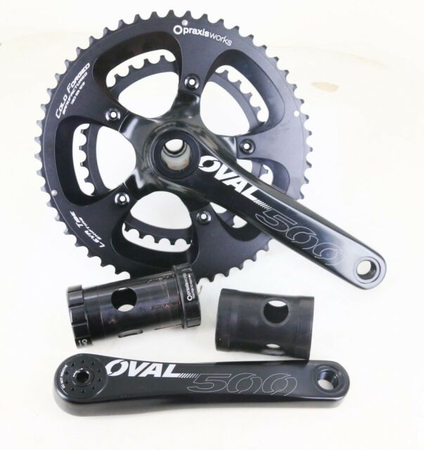 OVAL CONCEPTS CRANK SET BLACK 172.5 110 BCD 52/36T W/PRAXIS BB30 GXP Spindle [loose pkg]✓
