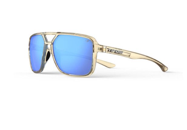 Salto, Golden Ray Single Lens Sunglasses, Sky Blue Mirror