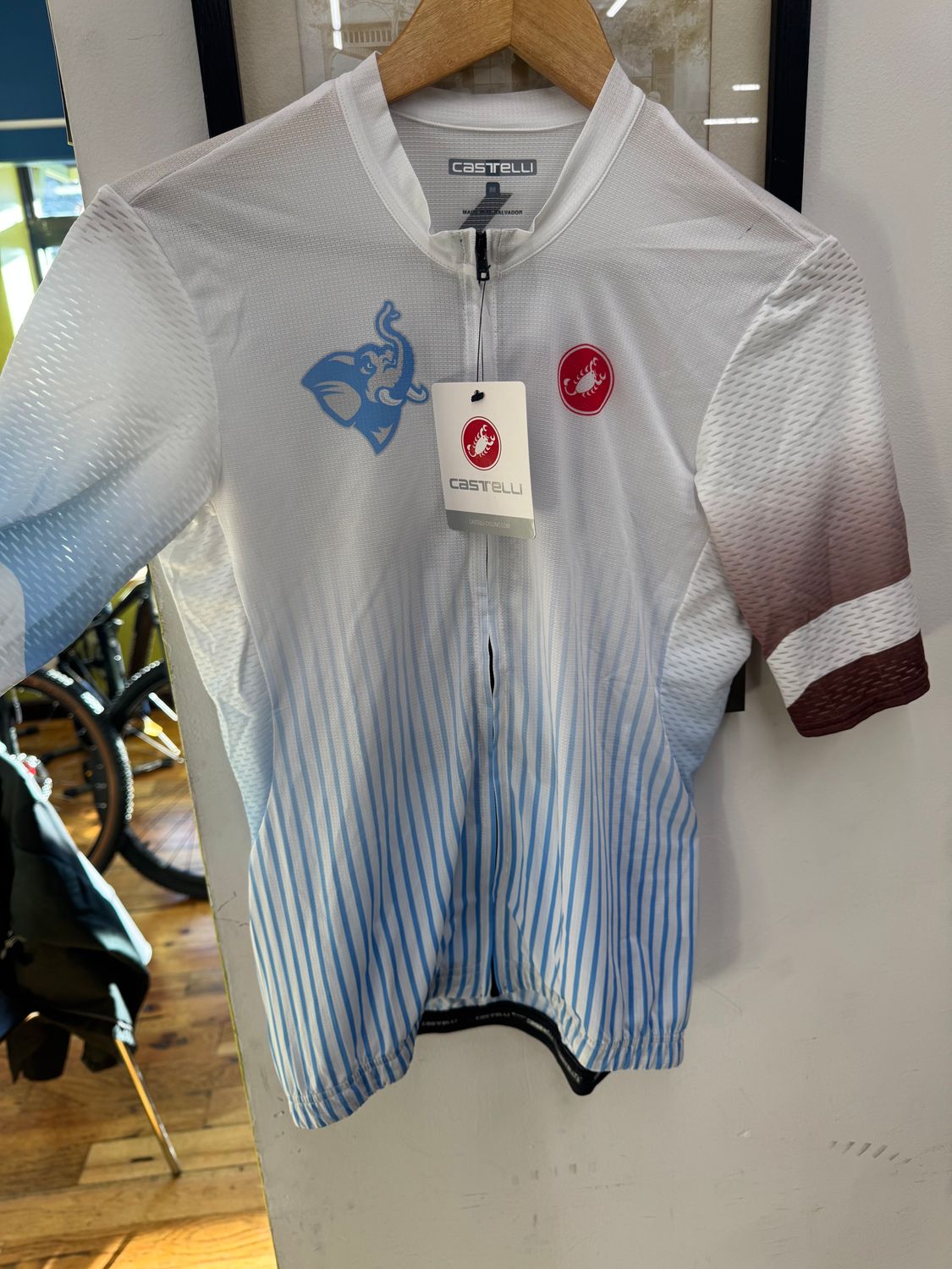 TUFTS Competizione 2 Jersey Full Hidden Zipper -white -MED