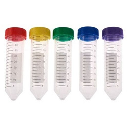 50 cc/ml Centrifuge Slants with Multi Color Lids - 25 Pack