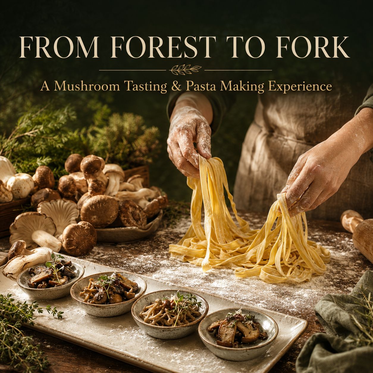 From Forest to Fork: A Mushroom Tasting and Pasta Making Experience
