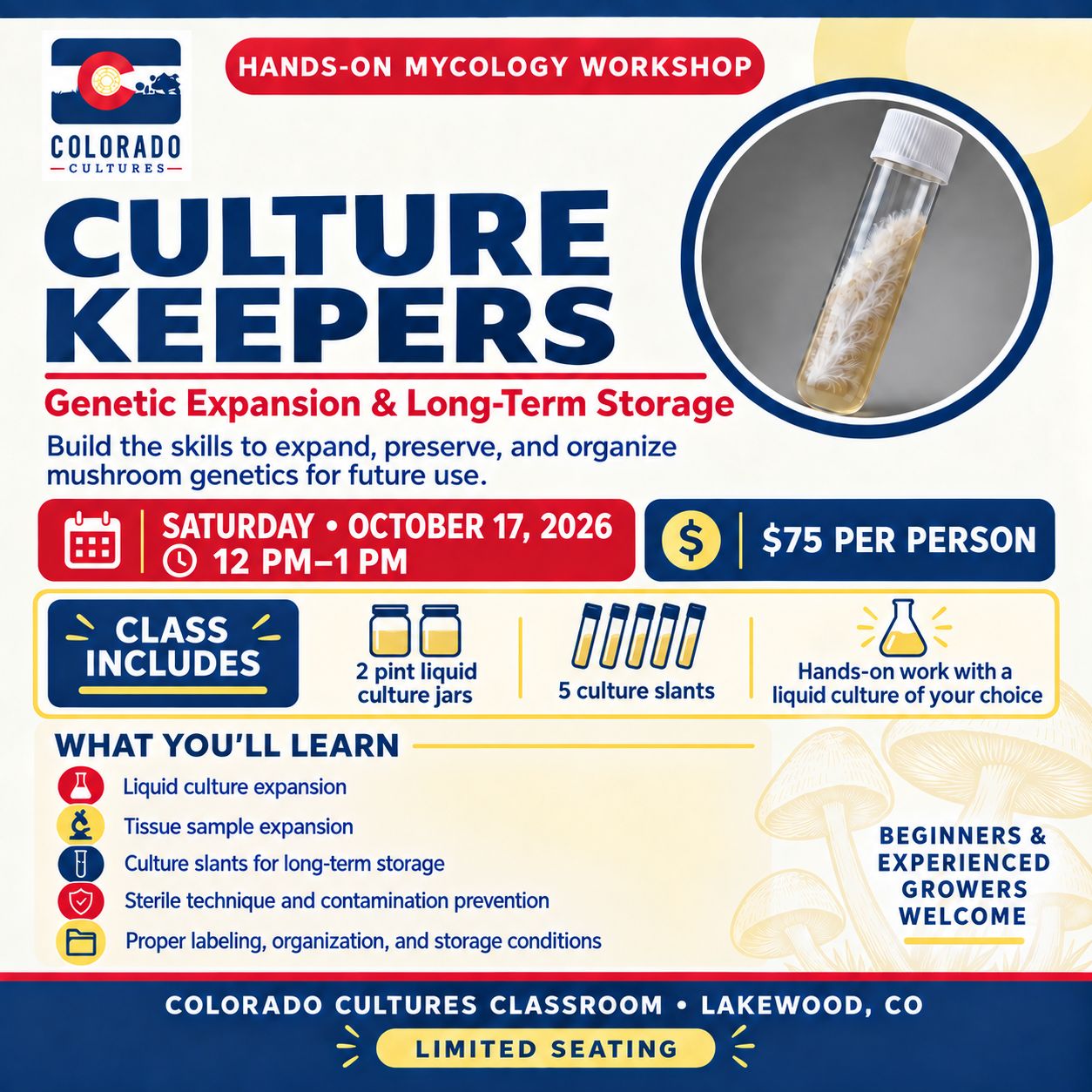 Culture Keepers: Genetic Expansion &amp; Long-Term Storage - 10/17