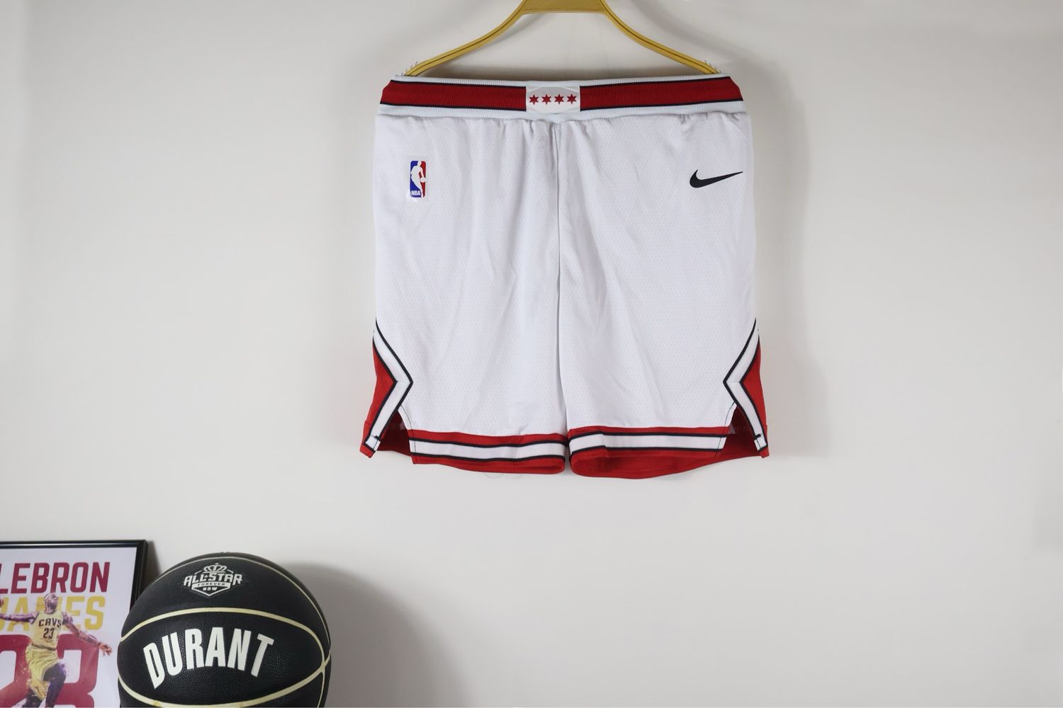 מכנס NBA שיקגו  לבן